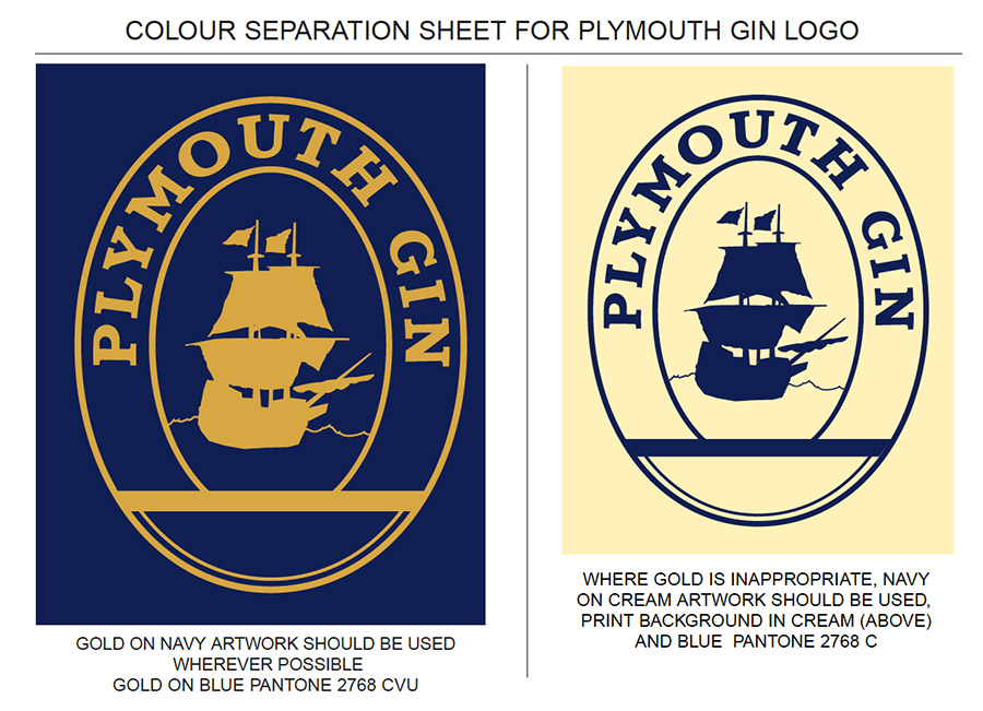 Plymouth Gin bottle label re-design.